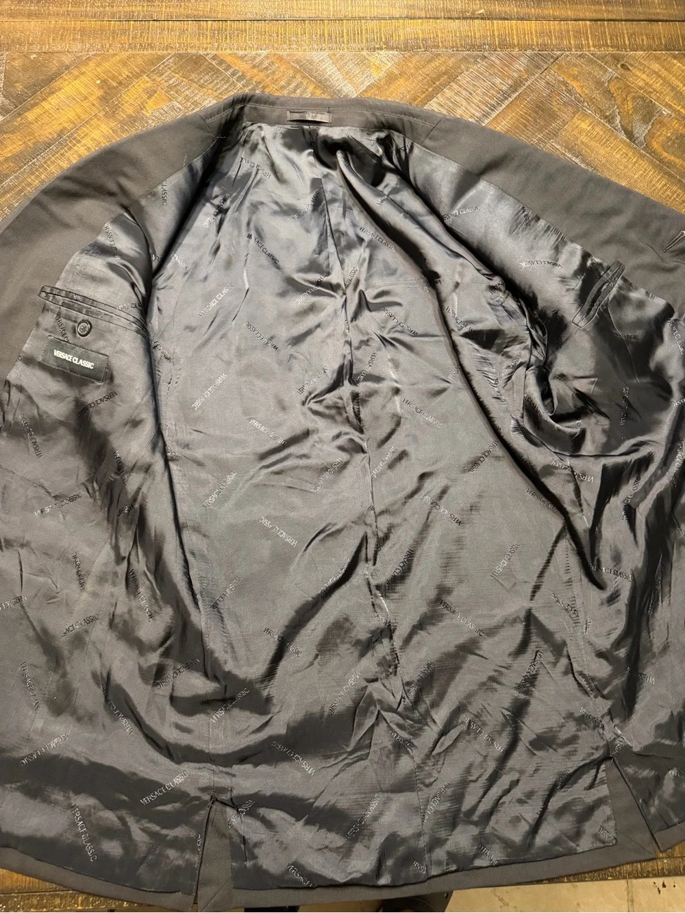 Versace Black Men's Sport Coat - Classic Notch Lapel
